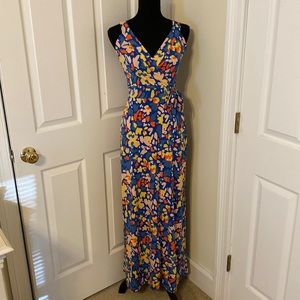 NWT-Market & Spruce long floral belted dress. Multicolored floral.